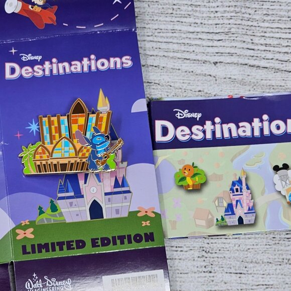 Disney Destinations D23 2025 WDI LE 500 Pin Stitch Aulani Mystery Pin new with b - Picture 3 of 5